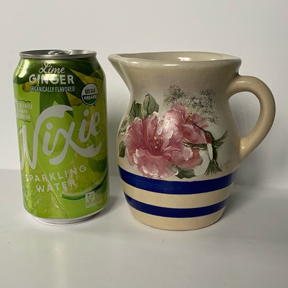 Robinson Ransbottom Pottery Hand Painted Hummingbird Flowers Vintage 4.75” Sign - Picture 7 of 16